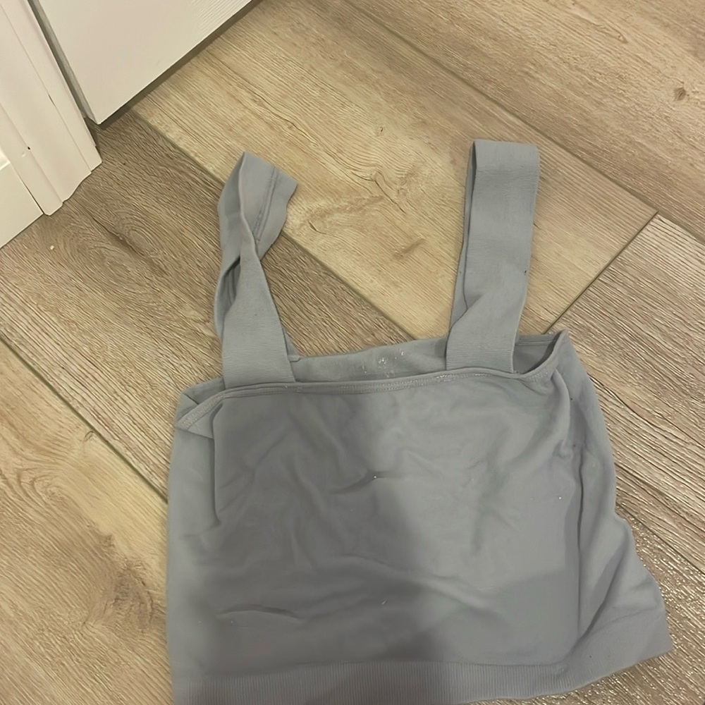 Blue crop top